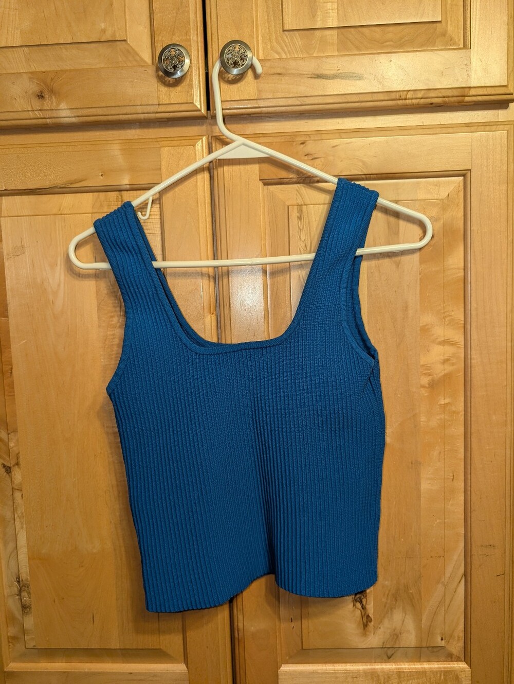 Forever 21 Electric Blue Ribbed Square-Neck Tank - Picture 3 of 3
